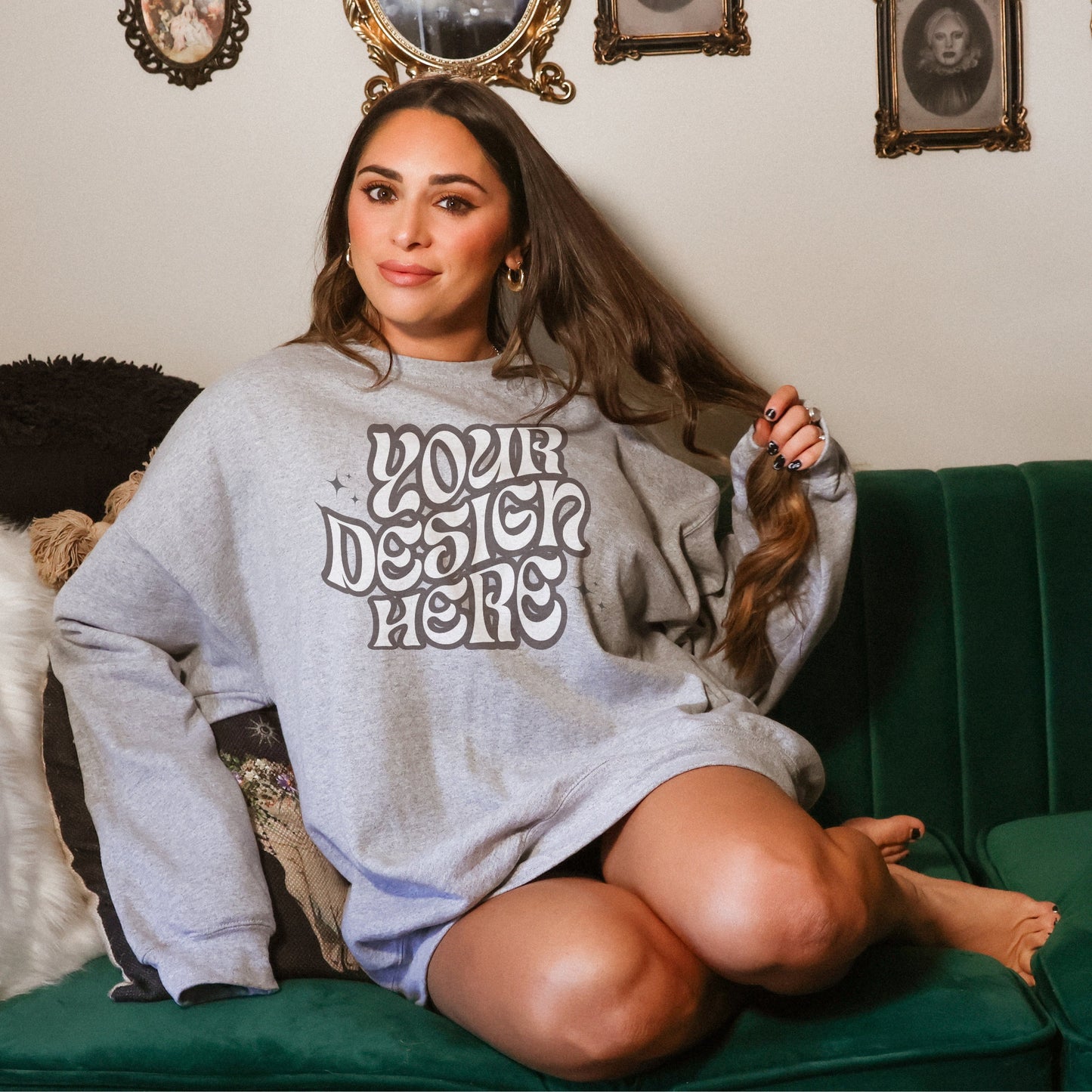 Gildan 18000 Sports Grey Mockup Gildan Sweatshirt Mockup Grey Mockup Mystical Mockup Moody Mockup Vsco Mockup Witchy mockup Grey mockup
