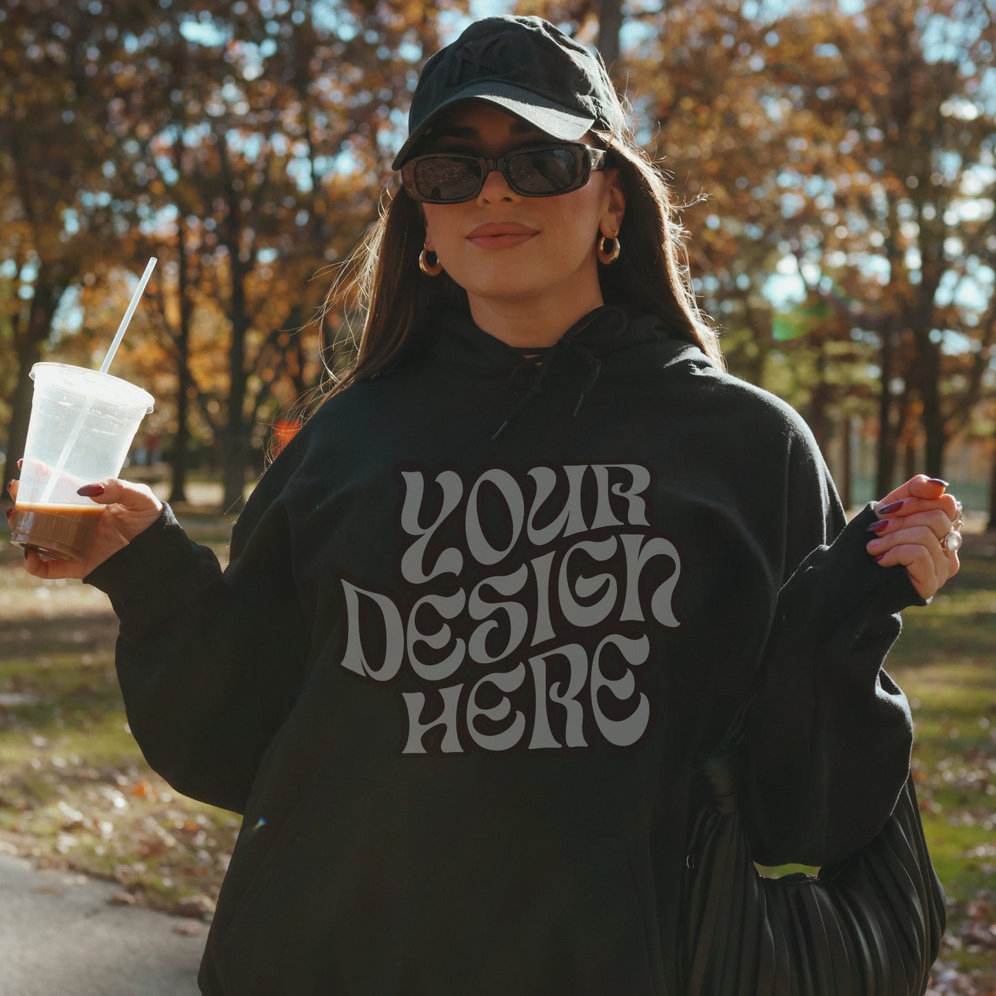 Gildan 18500 black Mockup gildan sweatshirt Mockup Oversized mockup Trendy Outdoor Lifestyle Mockup VSCO Aesthetic Streetwear mockup