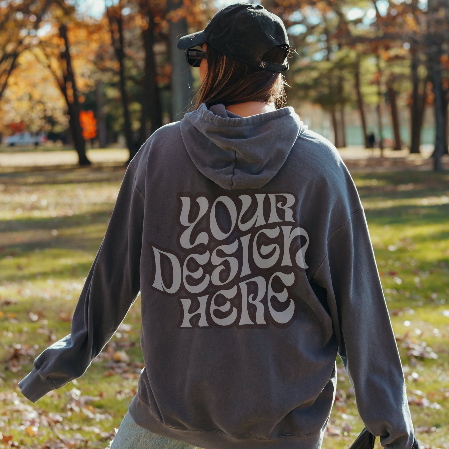 CC1567 Pepper Mockup Comfort Colors Sweatshirt Mockup Pepper Mockup Trendy Outdoor Lifestyle Mockup VSCO Aesthetic Words on back mockup