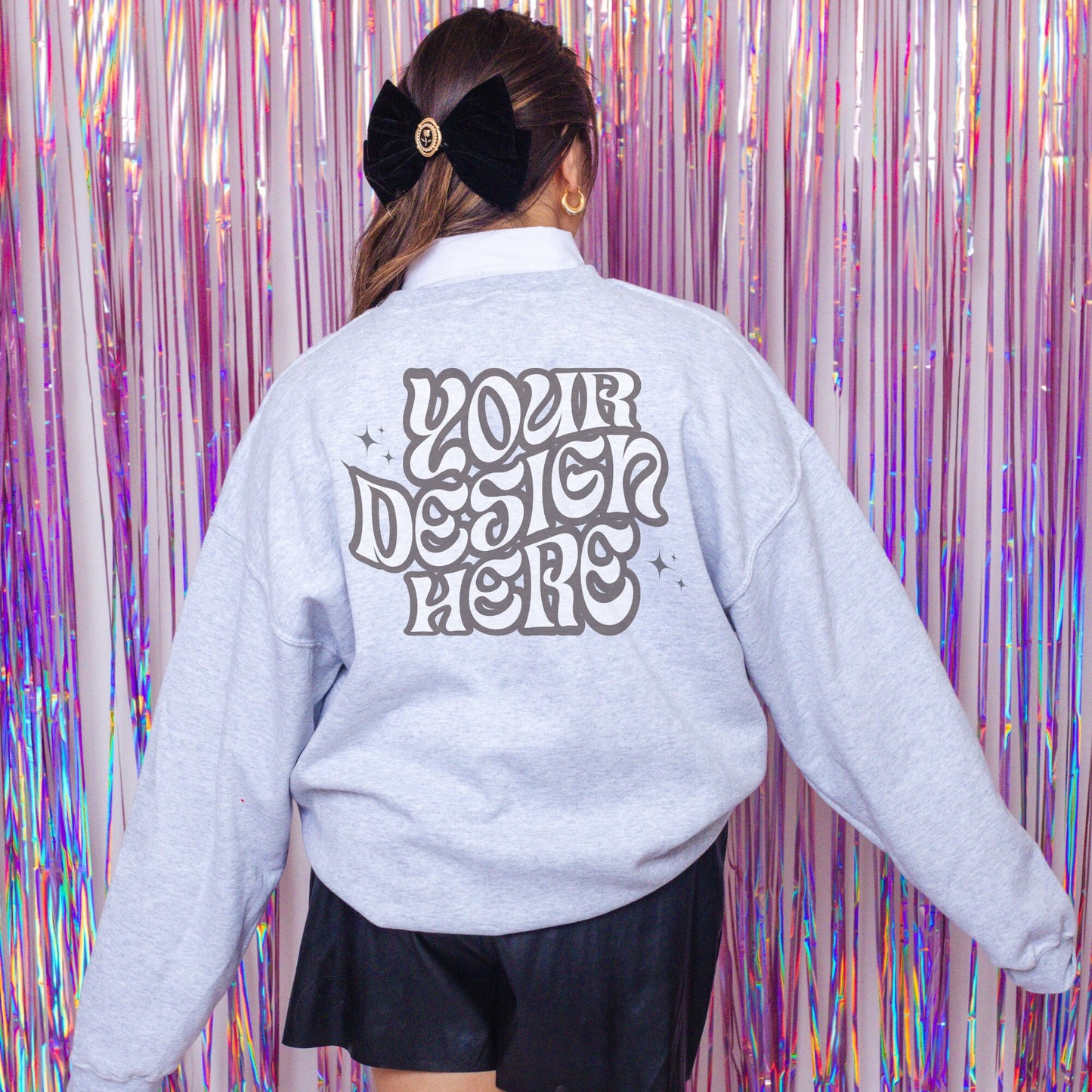 Gildan 18000 Ash Mockup, Dark Academia Mockup, Light Academia Mockup, Aesthetic Mockup, Girly Mockup, Coquette aesthetic mockup