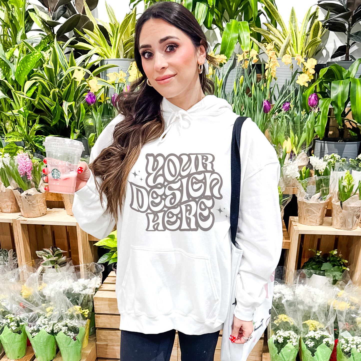 Gildan White 18500 Mockup, Coquette Aesthetic Mockup, Lifestyle Mockup, Trendy Mockup, Soft Girl Mockup, Colorful Mockup, Oversized mockup