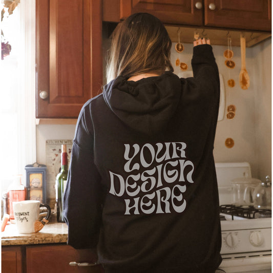 gildan 18500 black Mockup Light Academia mockup Aesthetic Mockup Words on back Mockup Mockup Cottagecore Mockup Mystical boho mockup